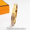 Classic Designer Bracelet Steel Bangle Luxury Brand 18K Rose Gold Bracelets Women Bracelet 8MM Wide with Gift Bag