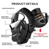 アクセサリーAntinoise Impact Sound Amplification Electronic Shooting Earmuff Tactical Hunting Hearing Hearing Protective Headset NRR 22DB