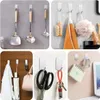 6pcs Small Sticky Hooks Self Adhesive Stainless Steel Stick for Walls Hanging Robe Coat Towel Keys Bags Home Kitchen 240407