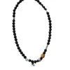 Geomancy Accessoire New Chinese Style Obsidian Perlen -Armband mit Glück, Koi Gourd, Sier Bell -Armband, Ehepaargeschenk, Männer- und Frauenausgabe