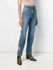 Vroege voorjaarsseizoen MS Same GM Cotton High Taille Losse rechte hemel Hollow Out jeans voor vrouwen