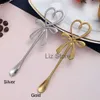 Cuillère aimant coeur créatif Cake Cake Bowknot cuillères à gâteau en acier inoxydable Dessert Scoop Bar Tail Stir Scoops Festival Gift Th0916 S S