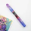 Stylos NOUVEAU FANMU FOUNTAIN PENDE DOUBLE FNIBS NIBS Résine Transparent Calligraphie Ink Pen Student Business Office Supplies Writing Ink Styds