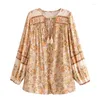 Blouses pour femmes Boho Queens Femmes Floral Imprimé en V Ve