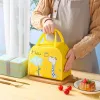 Väskor tecknad isolerad lunchväska för kvinnor kylväska termisk väska bärbar lunchlåda ispack tote mat picknick väska lunch väska för arbete
