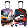 Accessories Express Train Pattern Luggage Cover Thickening Elastic Baggage Cover 19 To 32 Inch Suitcase Case Dust Covers Travel Accessories