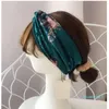 Elastisk sammet kvinnor pannband modedesigner vinter höst flickor bokstäver blommor hårband halsduk hårtillbehör gåvor headwraps 4 färger