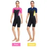 1.5mm Neoprene Wetsuits Swimwears Diving Suits Short Sleeves Women Ladies One Piece Surf Snorkeling Surfing Swimsuit 240419