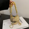 Shell Metallic Mini Heart Handbags Pearls Beaded Crossbody Bags for Women Luxury Women's Designer Shoulder Bag Coins Lipstick Purses