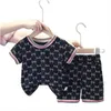 Kids Fashion activewear Boys & Girls Baby Summer T-shirt + Shorts Clothing set with Letters casual street wear Trend set Boys Breathable T-shirt pants variety A3