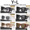 Erkek Bayan Güneş Gözlüğü Tasarımcı Güneş Gözlüğü Lüks Gözlükler Çerçeve Mektup Lunette Güneş Gözlükleri Kadınlar için Büyük Boy Polarize Kıdemli Tonlar UV400 Koruma