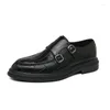 Casual Shoes Summer Business Leather Men Loafers Breattable Flats Mäns dubbla spänne Mockasins Man Platform Driving