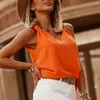 Frauenblusen Frauen westen stilvolle Sommer-V-Ausschnitt-Tanktoper Lose Fit Knoted Schultergurte Feste Streetwear für einen trendigen Look