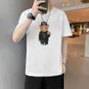 2023 NOUVEAU T-shirt à manches courtes pour hommes Men's Men's Summer Ice Silk Fashion Brand Half Manned Men's Ice Feel Top Polydold Casual