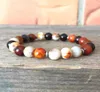 MG0911 8 mm Natuurlijke brand Agaat Bracelet Negatieve energiebescherming Bracelet Hoge kwaliteit Spiritualiteit Meditatie Sieraden3359258