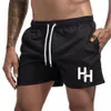 Трендовые карманные купальники Man Summer Printed Shorts Short Bants Men Fitnes