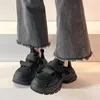 Casual schoenen Shouguins dikke zolen studenten oude en meisjes helemaal zwarte herfst winter joker sneakers in het voorjaar
