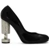 Słynna marka Women wypolerowane sandały z cielęcia buty z kryształkami obcasy czarne patent na przyjęcie ślubne Lady Gladiator Sandalias EU35-41 Oryginalne pudełko