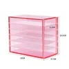 Eyelash Extension Supplies Storage Box Eyelashes Pallet Holder 5 Layers Pink Lashes Storage Box False Eyelashes Makeup Tools 240407