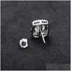 Stud 0.5Ct 1Ct 2Ct Diamond Earrings 925 Sterling Sier Bling Moissanite Studs Jewelry For Men Women Nice Gift Drop Delivery Oti9L