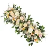 50100 cm Fai da te Disposizione per decorazione della parete del fiore di matrimonio fornitura di seta peonie rose artificiale decorazione a fila floreale Wed Arch Backdrop 240407