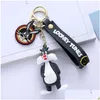 Anime Manga Fashion Pvc Kawaii Kids Keyring Chain 3D Animal Key Cartoon Creative Bugs Bunny Keychain Drop Delivery Toys Gifts Action F Dhu6L