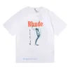 Camicia da camicia rhude camicie da donna magliette skateboard oversize uomini camicia manica corta marca di lusso s camicie use size s xxl primavera estate abito da uomo