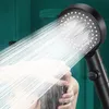 6 lägen duschhuvud justerbart högtrycksvattenbesparande enkey stopp massage för badrumstillbehör 240415