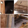 Wallets Hot Sale Genuine Leather Men Wallets Short Credit Business Card Holders Double Zipper Cowhide Leather Wallet Purse Carteira