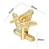 Freemason Masonic Tie Clip och manschettknappar för Mengift Box Packedmens smycken eller tillbehörsmasoniska gåvor för män. 240412