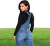 2019 New Women Denim Overalls Ripped Stretch Dungarees High Waist Long Jeans Pencil Pants Rompers Jumpsuit Blue Jeans Jumpsuits j14835553