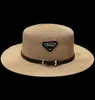 Flat Hat Designer Women039s Straw Hat Fashion Jazz Widebrim Hat Wysokiej jakości Men039s Suncreen8965484