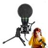 Microphones Podcast Microphone USB Kit For Streaming Computer Mic Bundle Plug And Play Music Recording Online Game