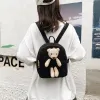 Mochilas Nome Personalizado Mochila Inicial com qualquer nome Crianças portáteis Compras de viagem Rucks macks Urso Bolsas de ombro em forma de menina Presente