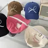 Ball Caps Ins Pink Bow Broidered Baseball Cap printemps et été Protection solaire polyvalente mignonne douce belle femme chapeaux