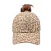 Cappelli da festa Leopard Criss Cross Washing Mort Buns Messy Ponycaps Cucione da baseball Cuminista Mesh Dropse Delivery Delivery Home Garden Festive Supplies Dhyxa