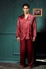 Sport -fri frakt Silk Pyjama Pamas för Nightshirts Tracksuits Dressing Gown Sleepwear Loungewear Pyjamas Men Men Long Sleeve 2024 Hot