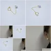 Boucles d'oreilles 925 Sterling Sier d'eau douce Baroque Natural Drop Perle Brouille à oreilles Single Bijoux de luxe rétro pour la livraison de cadeaux pour femmes DHLWS