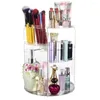 Boîtes de rangement Organisateur de maquillage de bricolage rotatif Porte-plastique de grilles pour salle de bain pour la chambre à coucher