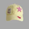 Top kapakları çiçek yama beyzbol şapkası nefes alabilen yumuşak pamuklu kadın şapkalar ayarlanabilir yıldız