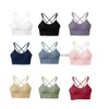 Yoga Outfit LL Shockproof Cross Braps Bra Running Gym Sport Tank Top Bedene Hem Push Up workout Fitness Undershirt Women Crop Tops B Dhuha