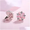 Boucles d'oreilles 925 Sterling Sier Fashion Trendy Zircon Horse Eye Flower For Women Girl bijoux cadeaux BRINCOS S-E242 DROP DIVRITE