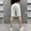 Projektant szortów męskich Guangzhou Xintang Wufen Dżinsy High End Middle Pants Slim Fit Brand Młodzież czarno -biały h rn1u