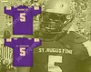 Aangepaste naamnummer Heren Jeugd/Kinderen Leonard Fournette 5 St. Augustine High School Purple Knights Purple Football Jersey Top gestikt S-6XL