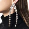 Dangle Earrings Handmade Crystal Big Square Gemstone Long Drop Jewelry For Women Shiny Rhinestone Bridal Tassel Pendant