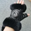 Damenhandschuhe Schaffell -Touchscreen -Marke Fünf Fingerhandschuhe Wärmelderhandschuhe