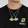 Hip Hop Lakers Team Pendant Micro Set Zircon Trendsetter Personality Fan Hiphop Mens Necklace