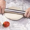 Bakningsverktyg Rostfritt stål Rolling Pin Professionell fransk metalldeg Rollerkök och levererar lämpliga för kakor pasta