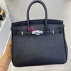 Luxo a birknns nova bolsa de couro genuíno de alta qualidade com lichchee padrão de couro togo para bolsa de moda feminina ZY13