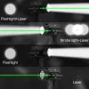 Scopes 2000 lumen tactische zaklamp groen laser zicht combo jacht laser 20 mm verstelbare picatinny rail met oplaadbare batterij
